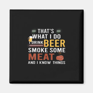 Bierdrinker Ik Drink Bier Rook Wat Vlees Verjaarda Magneet