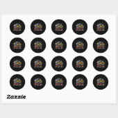 Bierdrinker Ik Drink Bier Rook Wat Vlees Verjaarda Ronde Sticker (Vel)
