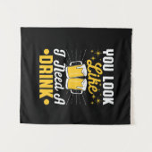 Bierdrinker Ik heb een drankje nodig Bier Verjaard Wandkleed (Voorkant (horizontaal))