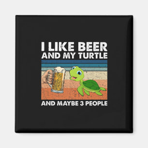 Bierdrinker Ik Hou Van Bier En Mijn Schildpad Verj Magneet