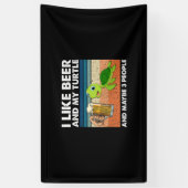 Bierdrinker Ik Hou Van Bier En Mijn Schildpad Verj Spandoek (Verticaal)