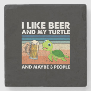 Bierdrinker Ik Hou Van Bier En Mijn Schildpad Verj Stenen Onderzetter