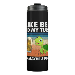Bierdrinker Ik Hou Van Bier En Mijn Schildpad Verj Thermosbeker