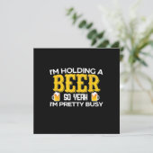 Bierdrinker Ik Houd Een Bier Verjaardag Kaart (Staand voorkant)