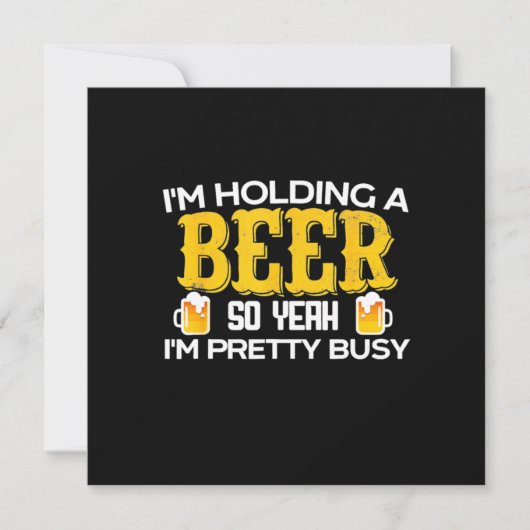 Bierdrinker Ik Houd Een Bier Verjaardag Kaart (Voorkant)