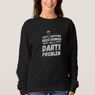 Bierdrinker met een dartsprobleem, darts speler, b trui