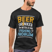 Bierdrinker met een Gevist probleembier en Fishi T-shirt (Voorkant)
