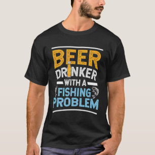 Bierdrinker met een Gevist probleembier en Fishi T-shirt