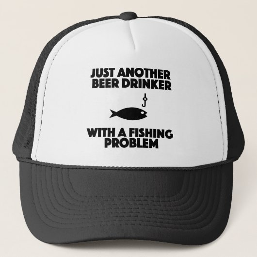 bierdrinker met een visprobleem grappig shirt trucker pet (Voorkant)