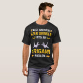 Bierdrinker Origami T-shirt (Voorkant volledig)