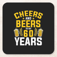 Bierdrinker proost en biertjes op mijn 60 jaar ver