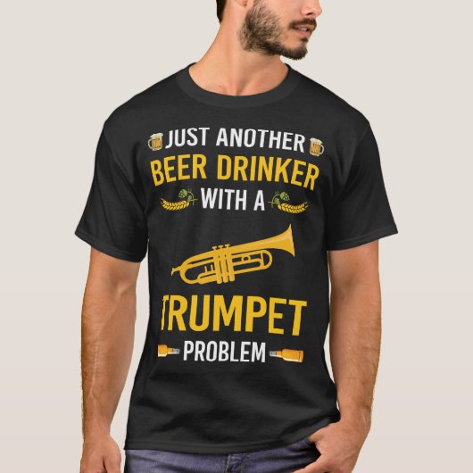 bierdrinker trompet t-shirt (Voorkant)