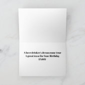 **BIERDRINKERSDROOM KOMT UIT** VERJAARDAG KAART (Binnen)