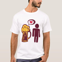 biere Alcohol houdt van love personage drink T-shirt