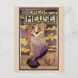 Biere de la Meuse van Marc Auguste Bastard Briefkaart
