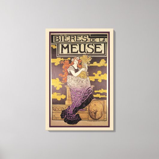 Biere de la Meuse van Marc Auguste Bastard Canvas Afdruk (Voorkant)