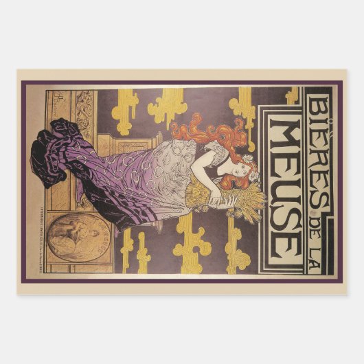 Biere de la Meuse van Marc Auguste Bastard Inpakpapier Vel (Voorkant)