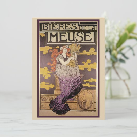 Biere de la Meuse van Marc Auguste Bastard Kaart (Staand voorkant)