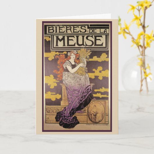 Biere de la Meuse van Marc Auguste Bastard Kaart (Gele Bloem)