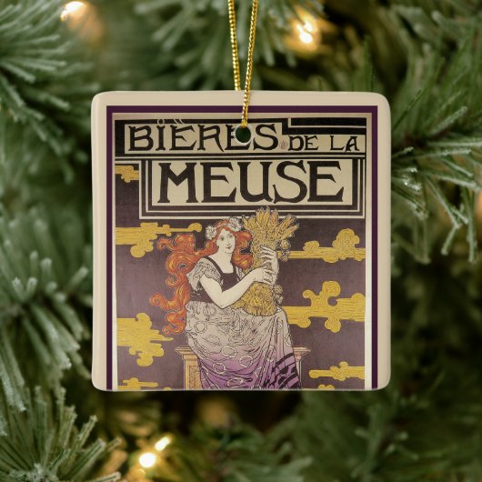 Biere de la Meuse van Marc Auguste Bastard Keramisch Ornament (Boom)