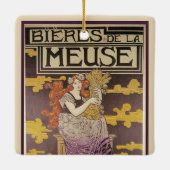 Biere de la Meuse van Marc Auguste Bastard Keramisch Ornament (Achterkant)