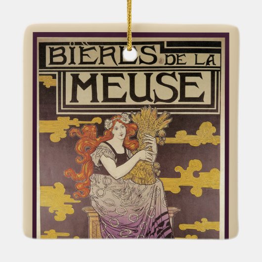 Biere de la Meuse van Marc Auguste Bastard Keramisch Ornament (Achterkant)