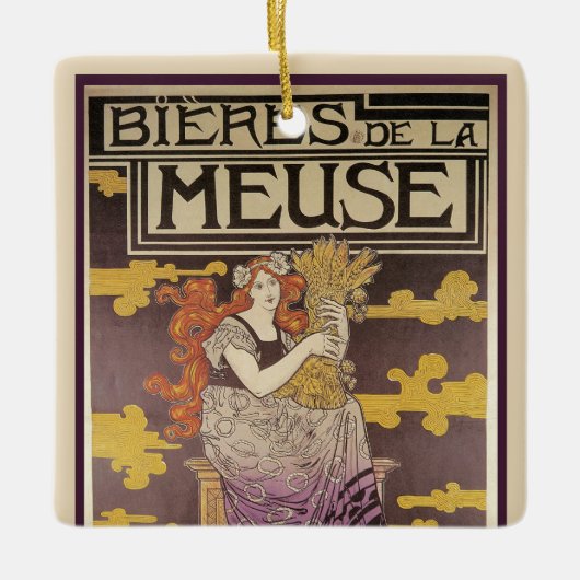 Biere de la Meuse van Marc Auguste Bastard Keramisch Ornament (Voorkant)