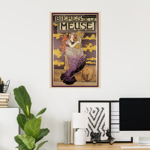 Biere de la Meuse van Marc Auguste Bastard Poster