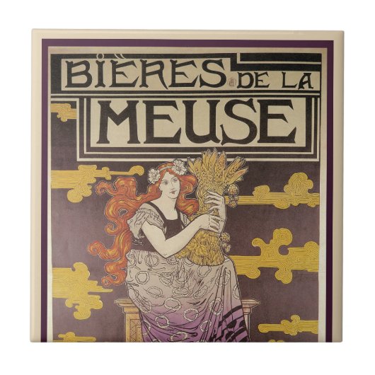 Biere de la Meuse van Marc Auguste Bastard Tegeltje (Voorkant)
