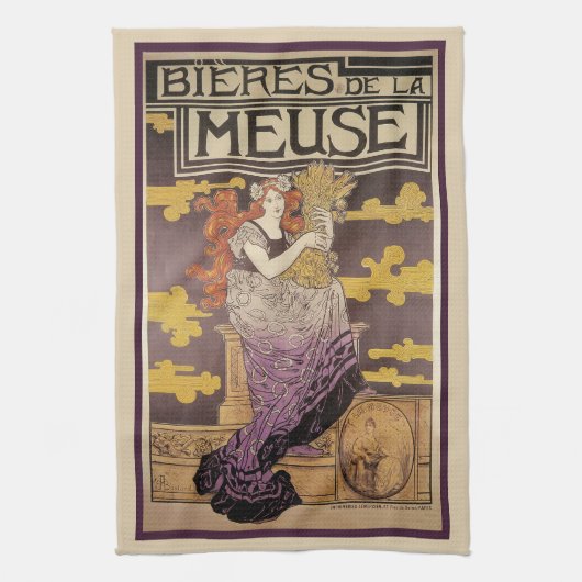 Biere de la Meuse van Marc Auguste Bastard Theedoek (Verticaal)