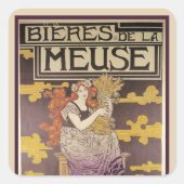 Biere de la Meuse van Marc Auguste Bastard Vierkante Sticker (Voorkant)