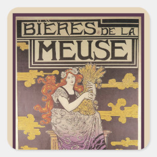 Biere de la Meuse van Marc Auguste Bastard Vierkante Sticker