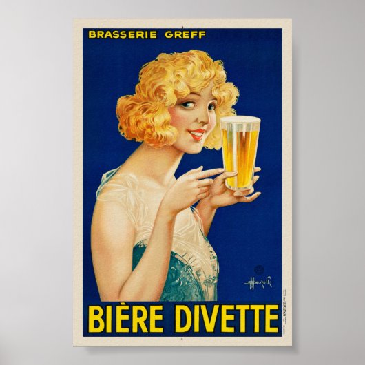 Biere Divette Vintage Poster 1929 (Voorkant)