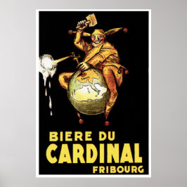BIERE DU CARDINAL Achille Mauzan  Beer Poster
