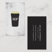 Bierelement met Monogram Textuur Visitekaartje (Voorkant / Achterkant)