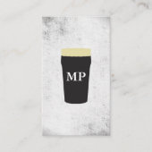 Bierelement met Monogram Textuur Visitekaartje (Voorkant)