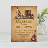  bieren laarzen cowboy volwassen verjaardag kaart (Staand voorkant)