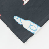 Bieren Rustieke Handgetekende Whimsical Bier Man C Fleece Deken (Hoek)