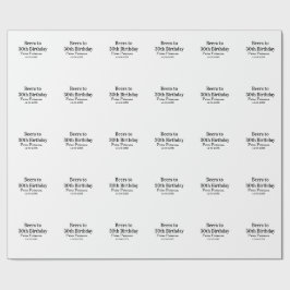 Bieren tot 30e verjaardag naam datum man stijlvolE Cadeaupapier