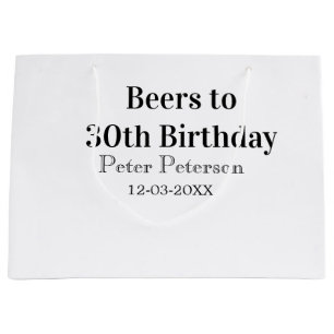 Bieren tot 30e verjaardag naam datum man stijlvolE Groot Cadeauzakje