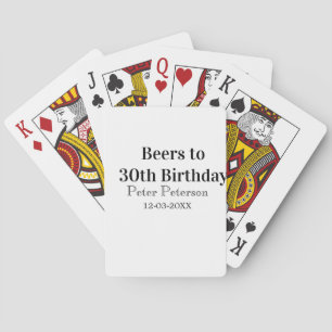 Bieren tot 30e verjaardag naam datum man stijlvolE Pokerkaarten