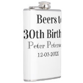 Bieren tot 30e verjaardag naam datum man stylishSi Heupfles (Rechts)
