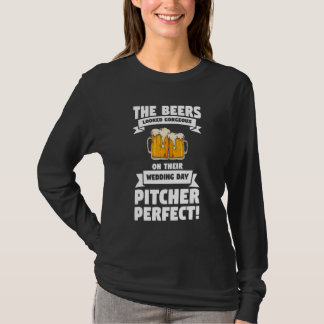 Bieren zagen er op hun trouwdag Pitcher prachtig u T-shirt