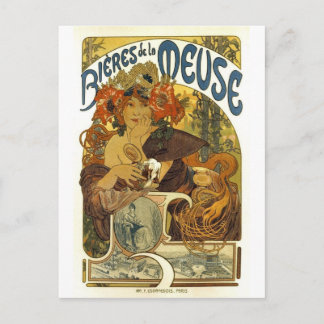 Bieres de la meuse franse poster briefkaart