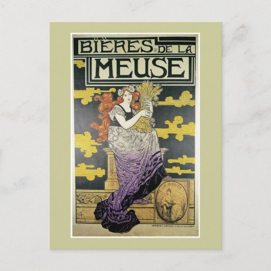 Bieres De La Meuse, Marc Auguste Bastard Briefkaart (Voorkant)