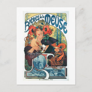 Bieres de la Meuse, Mucha Briefkaart