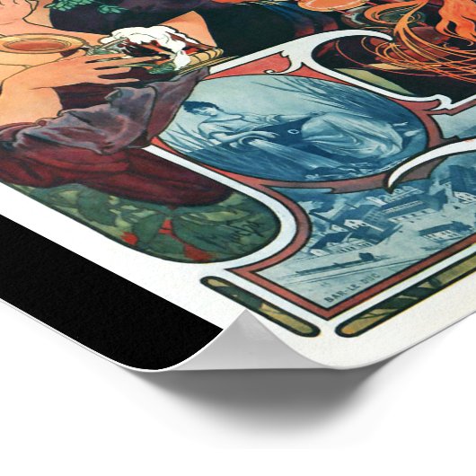 Bieres de la Meuse, Mucha Poster (Hoek)