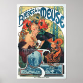 Bieres de la Meuse, Mucha Poster (Voorkant)