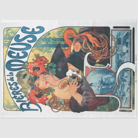 Bieres de la Meuse, Mucha Tissuepapier (Voorkant)