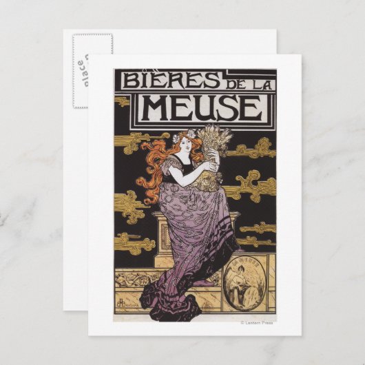 Bieres de la Meuse Promotional Poster Briefkaart (Voorkant / Achterkant)